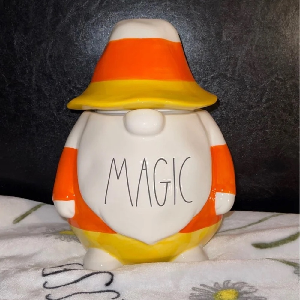 Rae Dunn Candy Corn Gnome canister